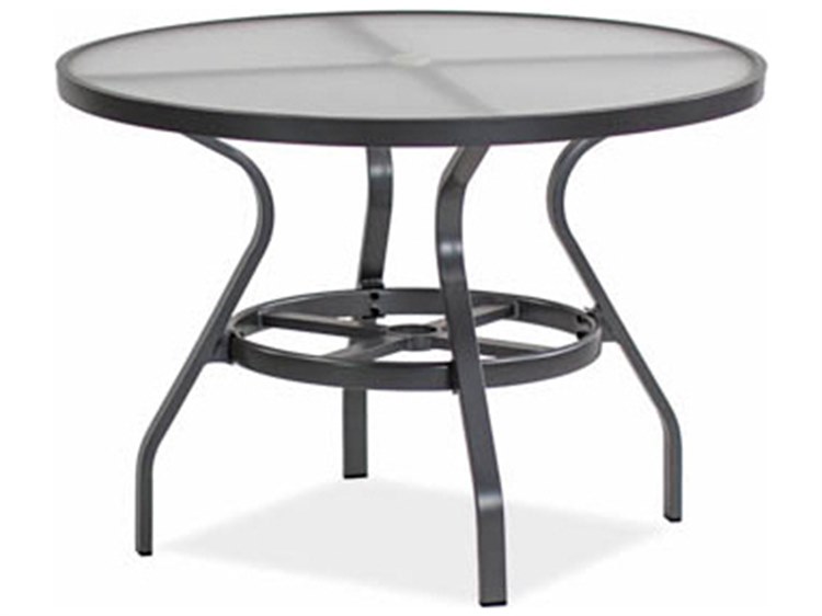 Koverton Endure Aluminum Round Outdoor Patio Dining Table with Umbrella Hole