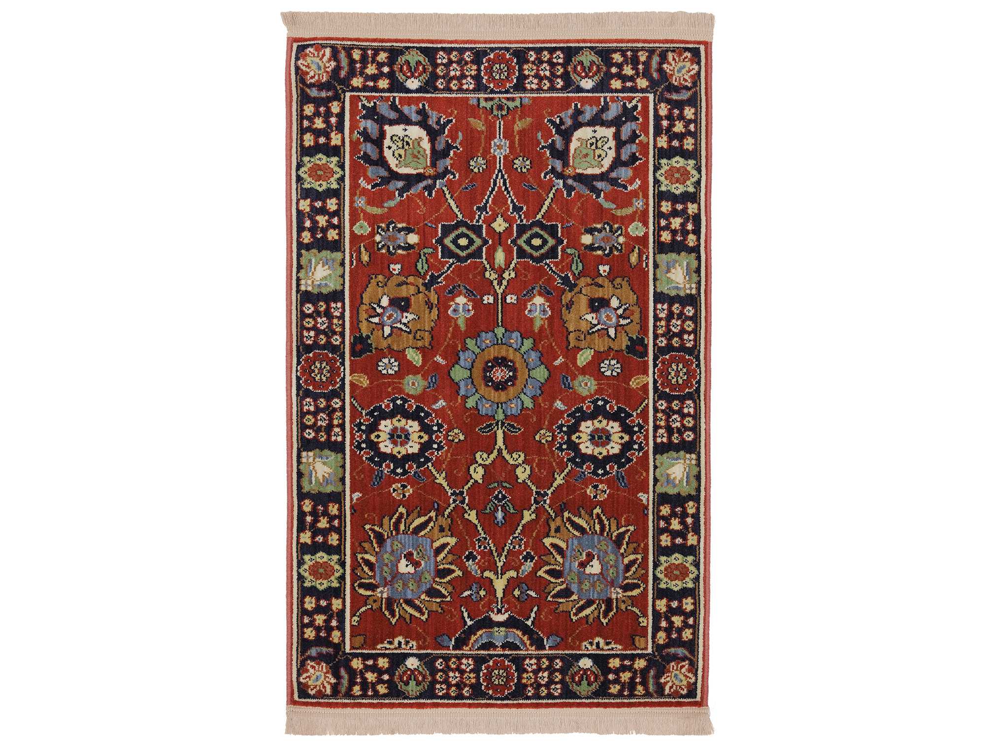 Karastan Rugs English Manor Cambridge Rectangular Crimson Red Area Rug