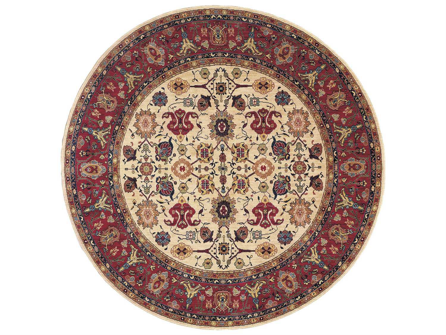 Karastan Rugs English Manor Stratford Round Cream Area Rug