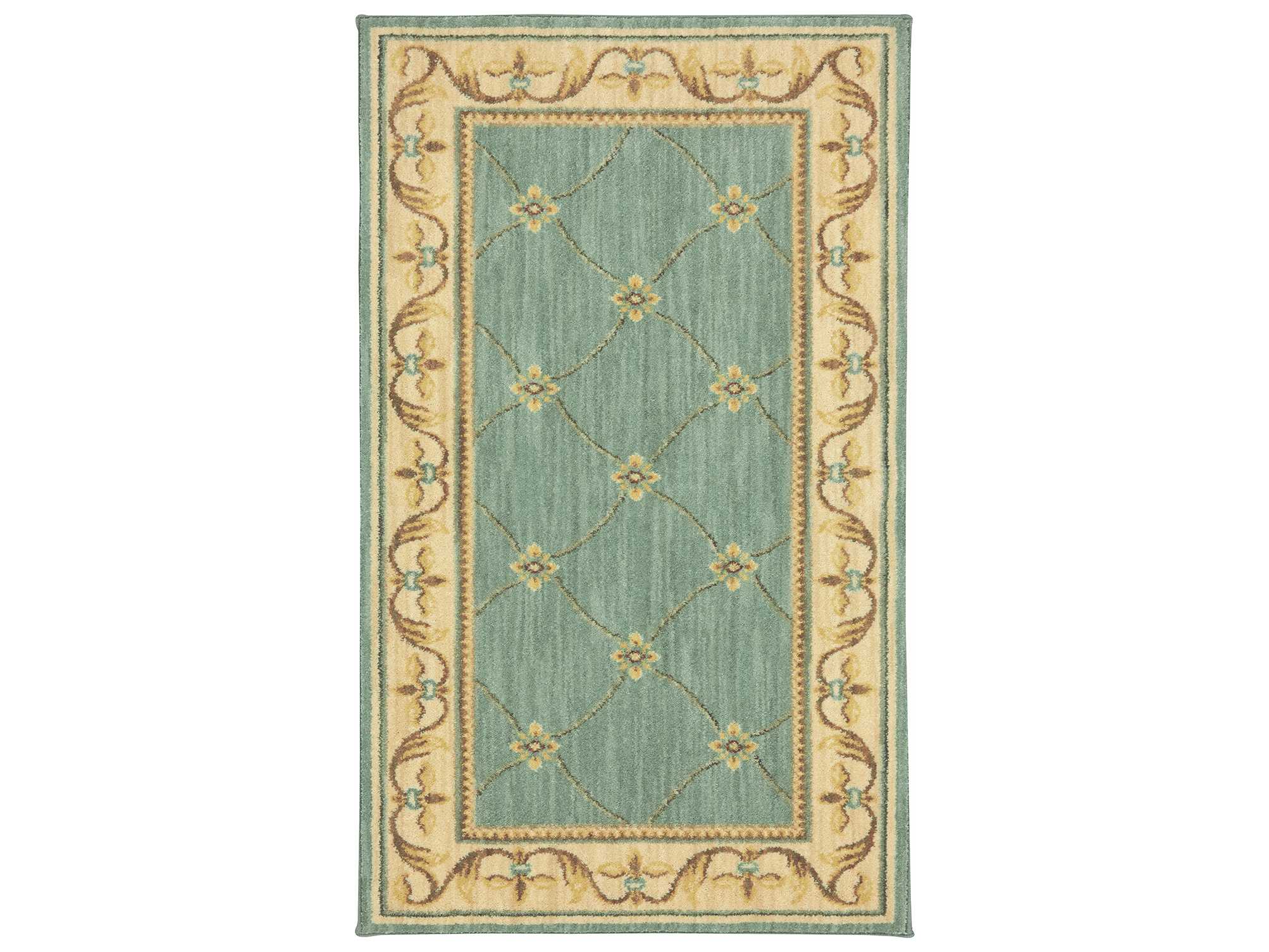 Karastan Rugs Sierra Mar Marie Louise Rectangular Robins Egg Blue Area