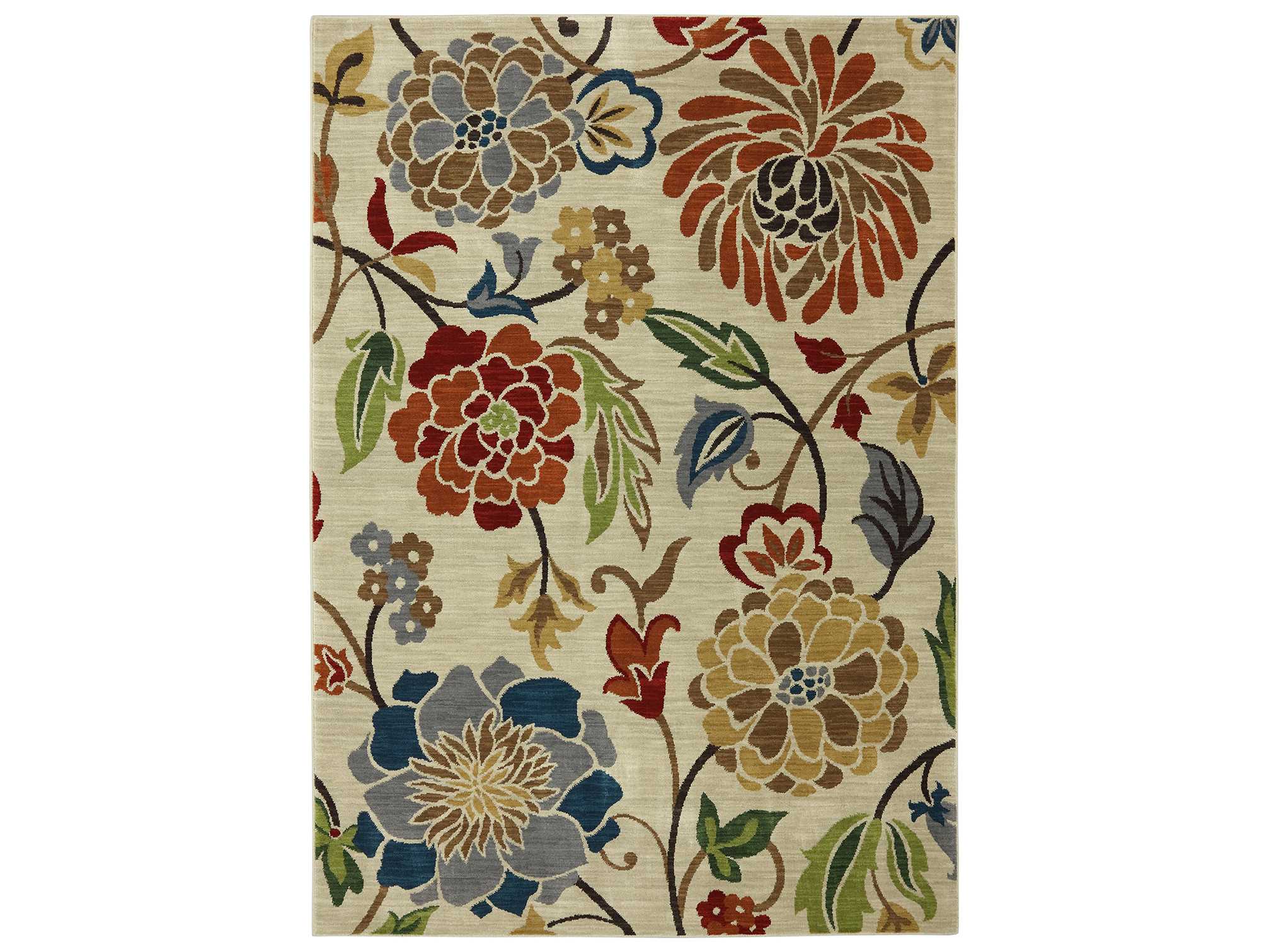 Karastan Rugs Intermezzo Rectangular Croissant Beige Area Rug