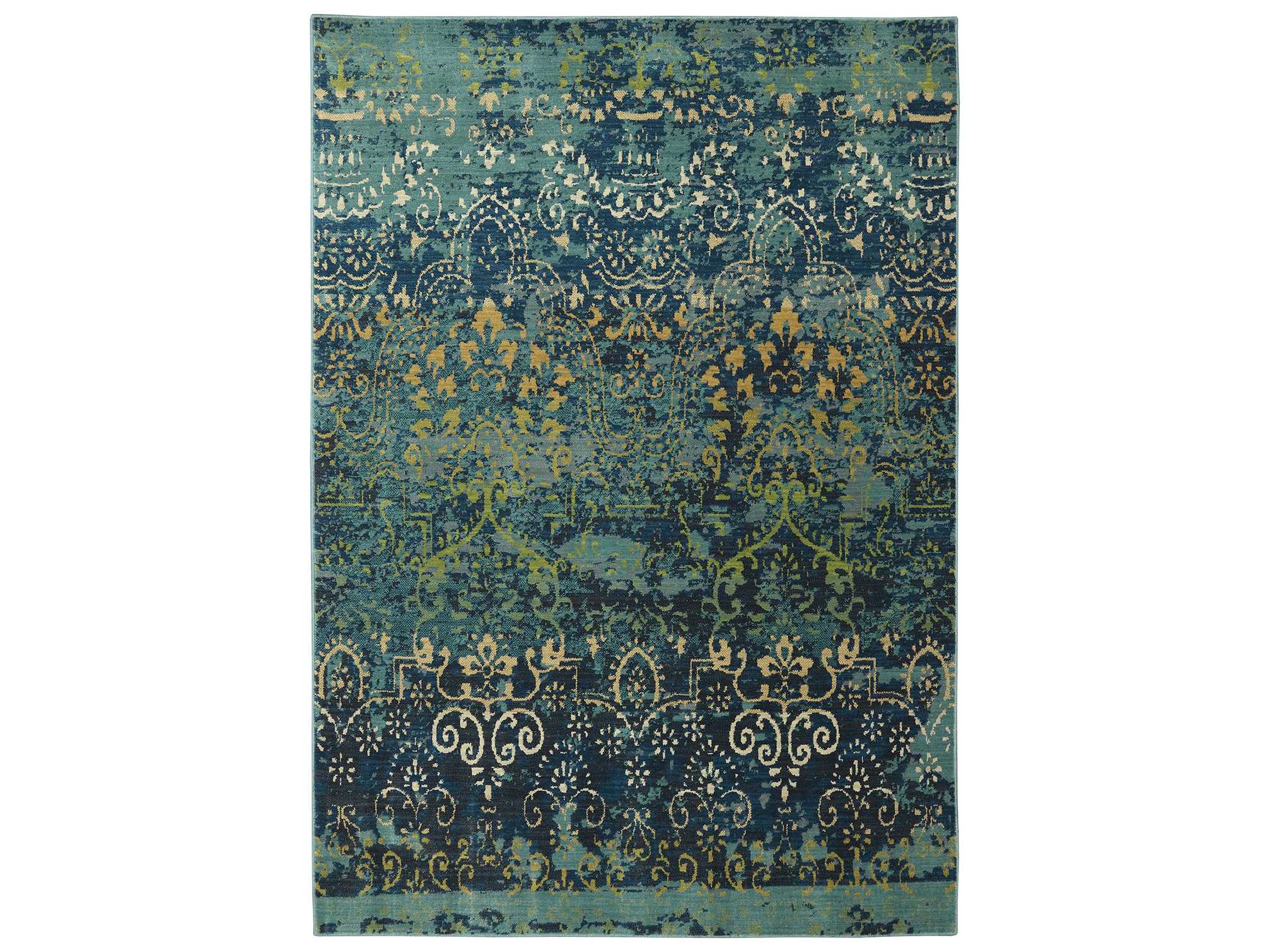 Karastan Rugs Intermezzo Rectangular Deep Teal Area Rug