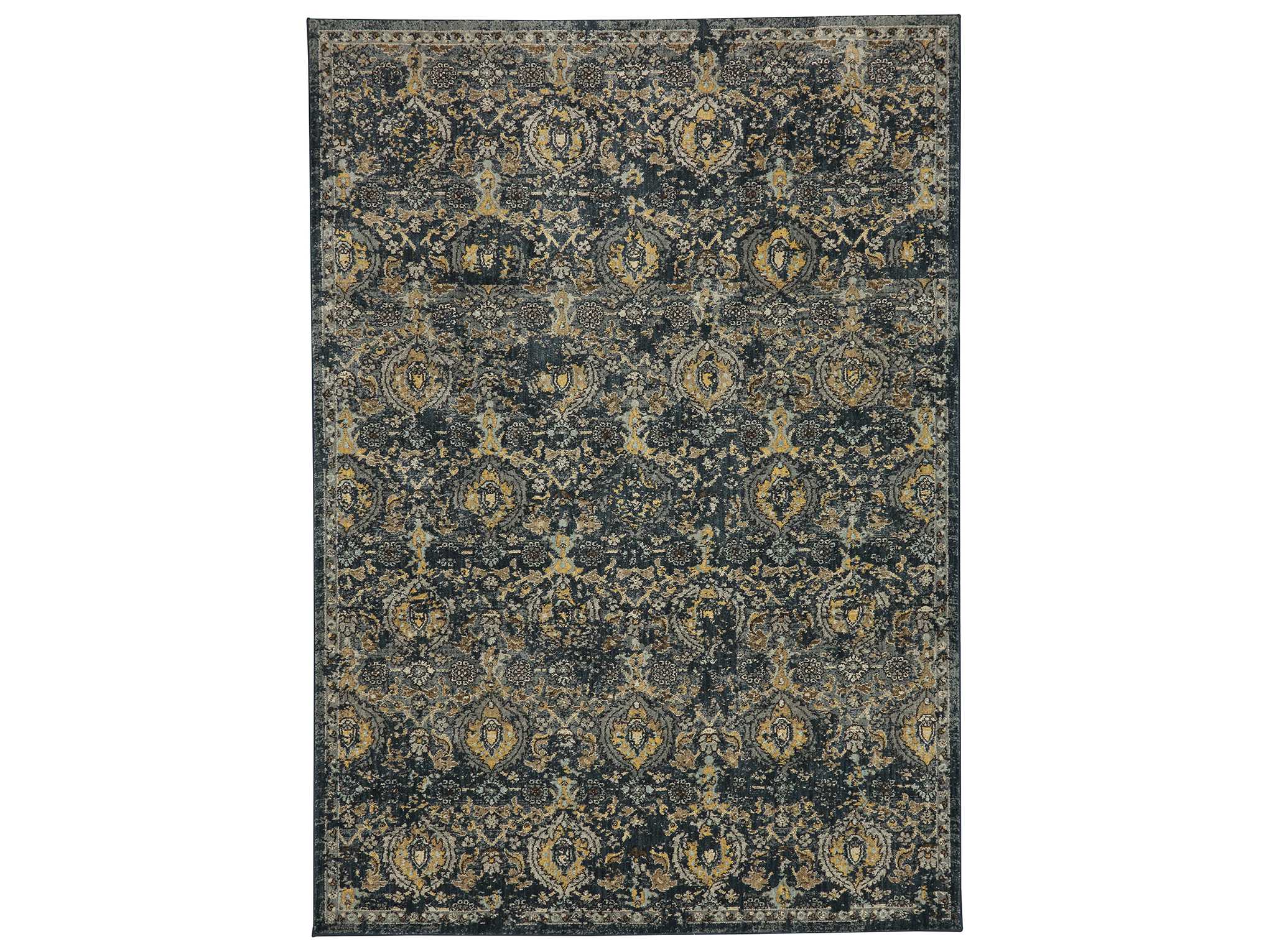 Karastan Rugs Touchstone Boyne Rectangular Blue Teal Area Rug
