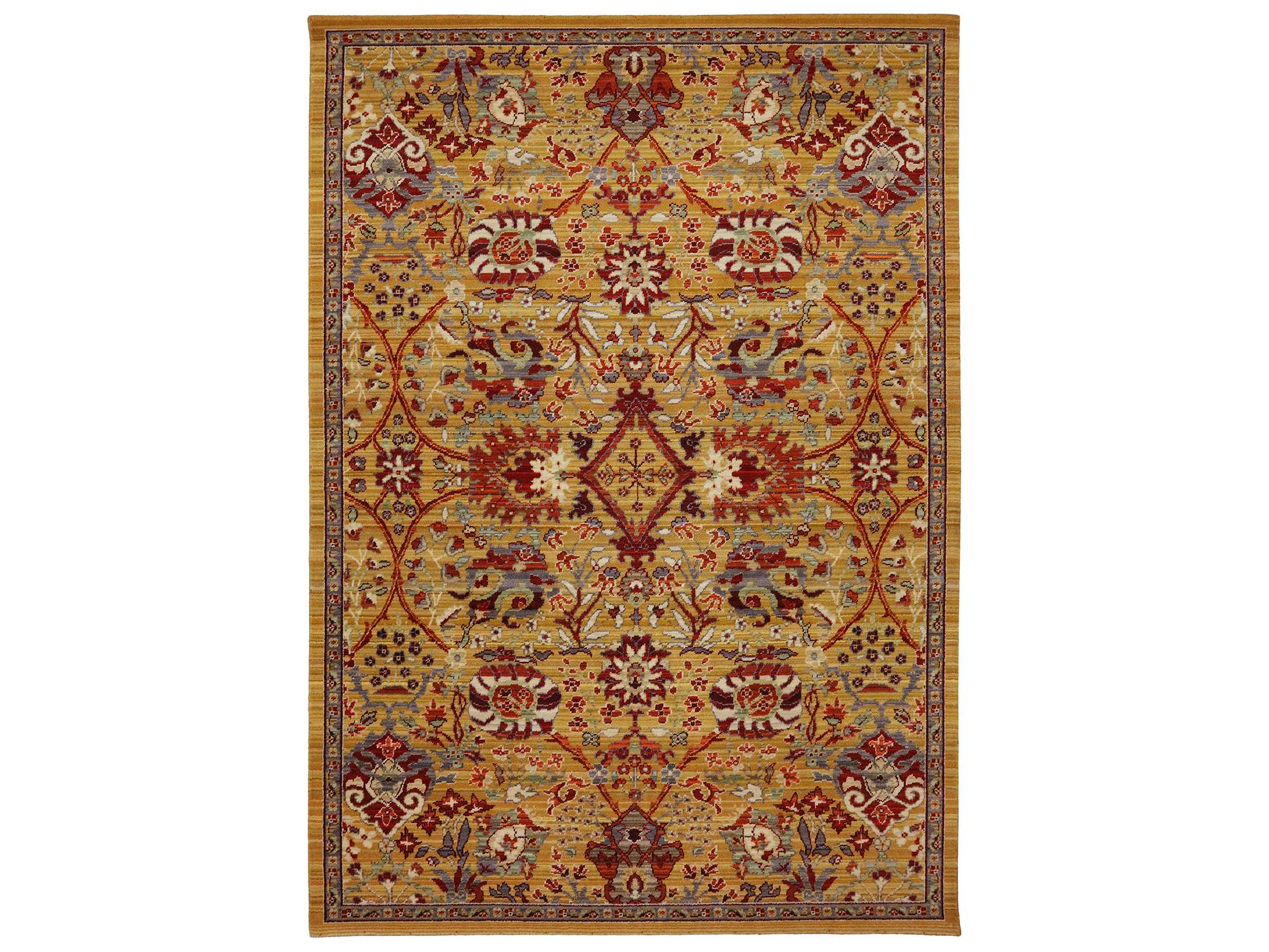 Karastan Rugs Bravado Bahadir Rectangular Gold Area Rug KXRG817408066096