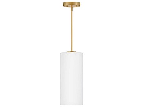 Lark Living Lane 1-Light Lacquered Brass Cylinder Mini Pendant