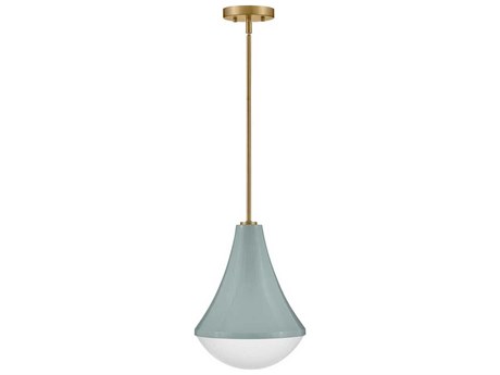 Lark Living Haddie 1-Light Seafoam Lacquered Brass Green Mini Pendant