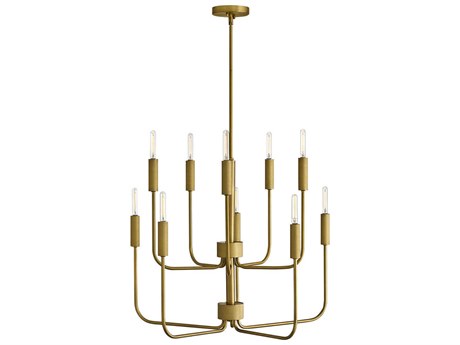 Lark Living Austen 10-Light Lacquered Brass Candelabra Chandelier