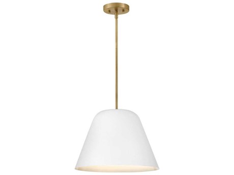 Lark Living Madi 1-Light Lacquered Brass Matte White Pendant