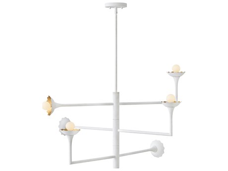 Lark Living Darla 6-Light Textured Plaster White Chandelier