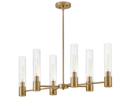 Lark Living Shea 6-Light Lacquered Brass Linear Island Pendant