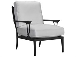 Lane Venture Winterthur Obsidian Black Aluminum Lounge Chair Mesh Back