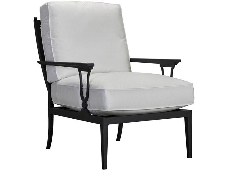 Lane Venture Winterthur Obsidian Black Aluminum Lounge Chair X Back