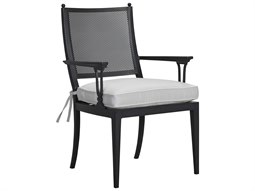 Lane Venture Winterthur Obsidian Black Aluminum Dining Arm Chair