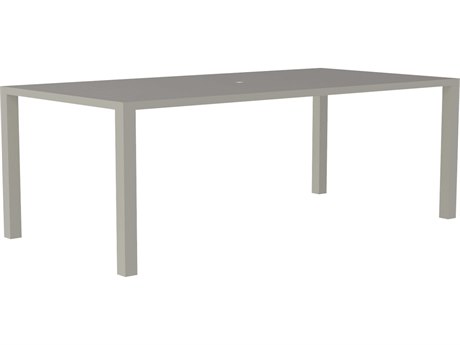 Lane Venture Contempo Aluminum 84''W x 42''D Rectangular Dining Table with Umbrella Hole