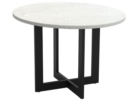 Lane Venture Foley Aluminum 42'' Round Lava Stone Top Dining Table