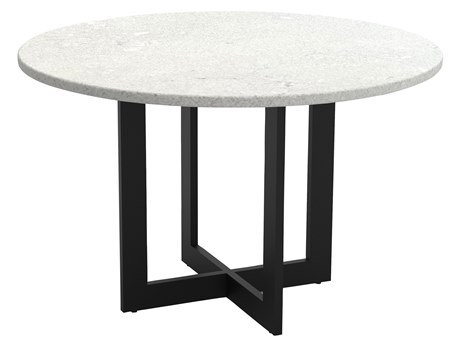 Lane Venture Foley Aluminum 48'' Round Lava Stone Top Dining Table