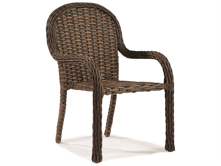 Lane Venture South Hampton Wicker Stackable Outdoor Dining Arm Chair