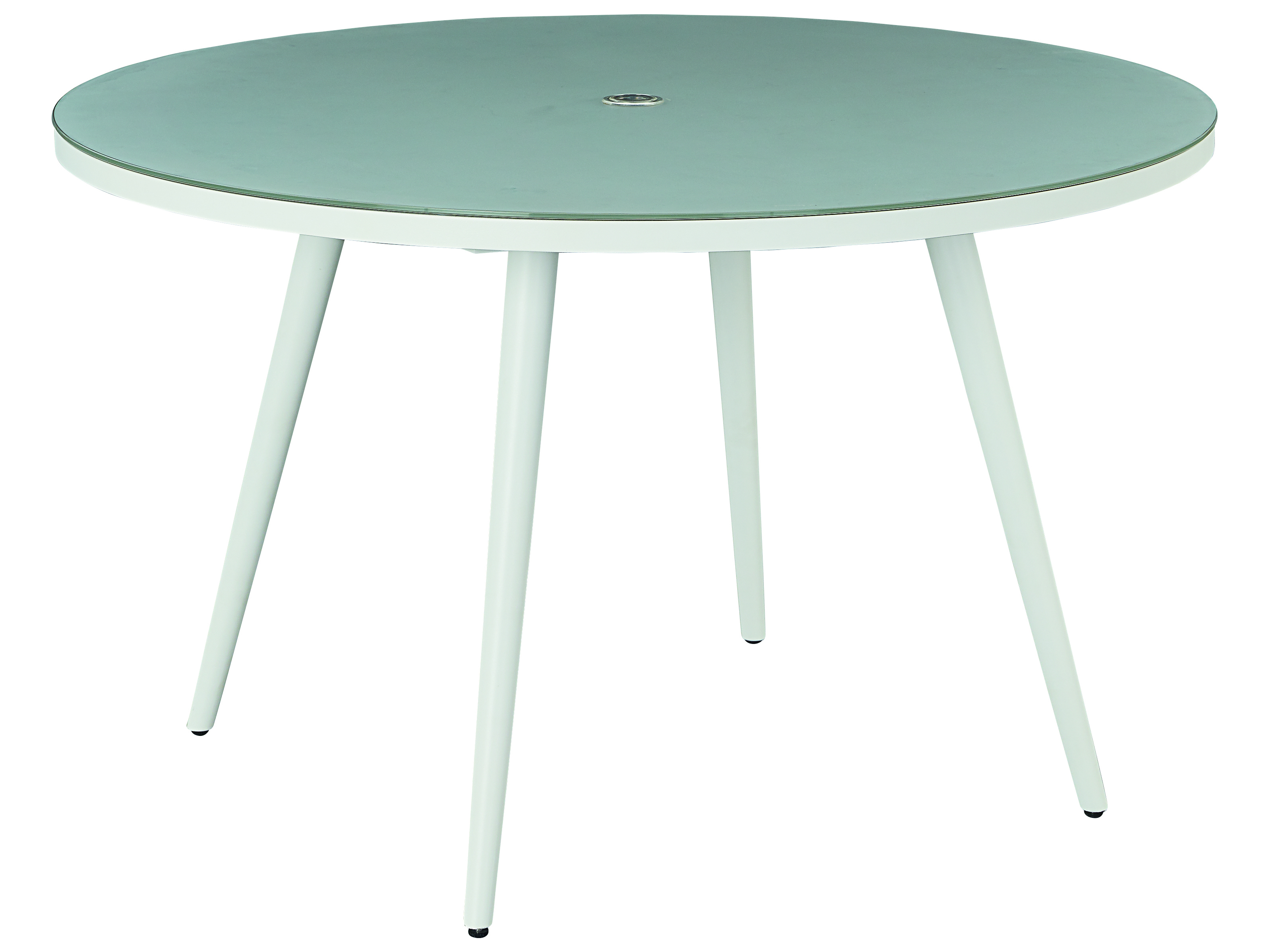 48 round glass table top with umbrella hole