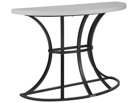 Lane Venture Calistoga Dark Bronze Aluminum 46''W x 18''D Demi-Lune Console Table
