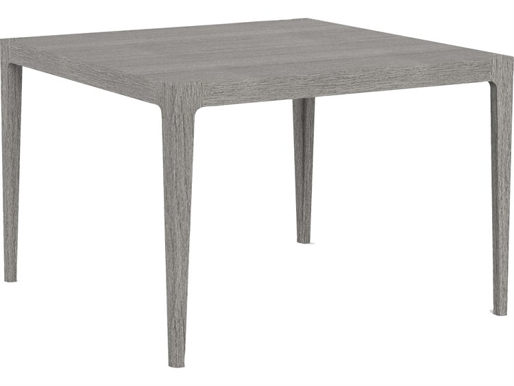 Lane Venture Avila Teak Paloma Grey 44'' Square Dining Table with Umbrella Hole