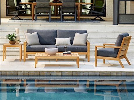 Lane Venture Carlsbad Teak Cushion Lounge Set