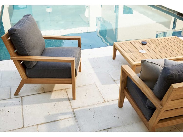 Lane Venture Carlsbad Teak Cushion Outdoor Lounge Set