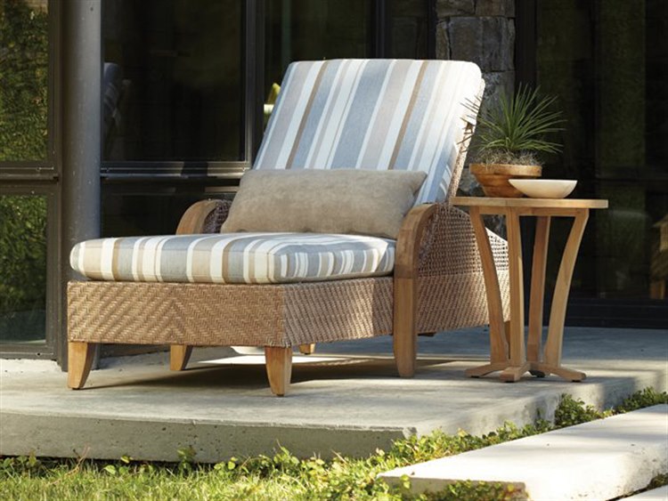 Lane Venture Edgewood Pebblestone Wicker/Teak Lounge Set