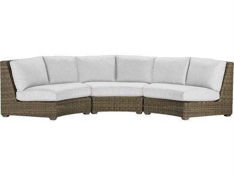 Lane Venture Oasis Wicker Curved Sectional Lounge Set