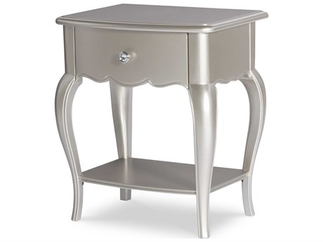 Legacy Classic Vogue 1-Drawer Silver Hardwood Nightstand