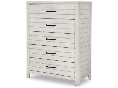 Legacy Classic Summer Camp 5-Drawers Stone Path White Acacia Wood Accent Chest
