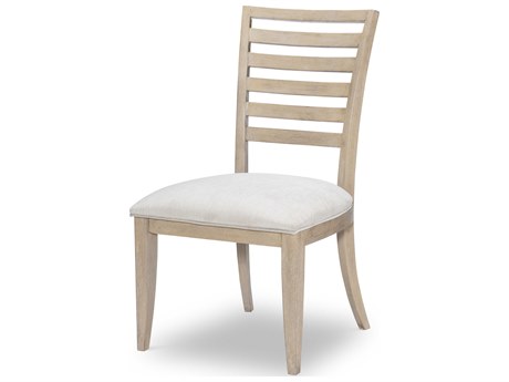 Legacy Classic Edgewater Ladder Back Ash Wood Brown Upholstered Side Dining Chair