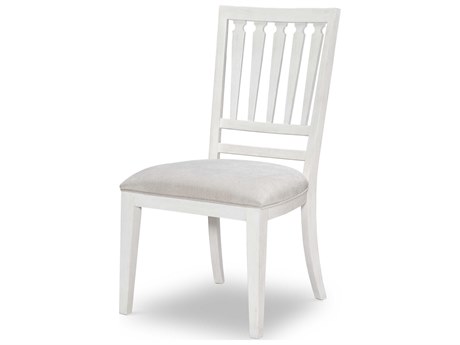 Legacy Classic Edgewater Ash Wood White Upholstered Side Dining Chair