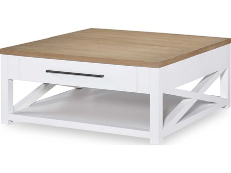 Legacy Classic Franklin Square Wood White Cocktail Table