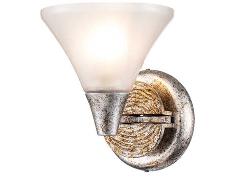 Lucas McKearn Lemoine 1-Light Silver Leaf Glass Wall Sconce