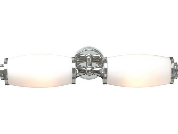 Photos - Chandelier / Lamp Lucas McKearn Eliot 2-Light Polished Chrome Glass LED Vanity Light BB-ELIOT2-PC