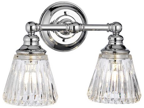 Lucas McKearn Keynes 2-Light Polished Chrome Glass LED Vanity Light