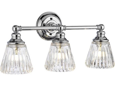 Lucas McKearn Keynes 3-Light Polished Chrome Glass LED Vanity Light