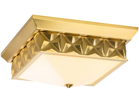Lucas McKearn Alpha 4-Light Aged Brass Flush Mount