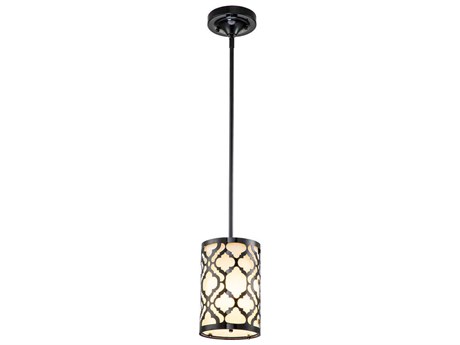 Lucas McKearn Arabella 1-Light Black Cylinder Mini Pendant