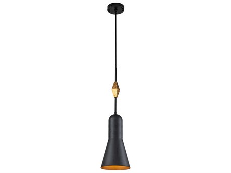 Lucas McKearn Etoile 1-Light Matte Black Mini Pendant
