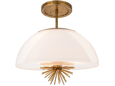 Lucas McKearn Staring 3-Light Distressed Gold Pendant