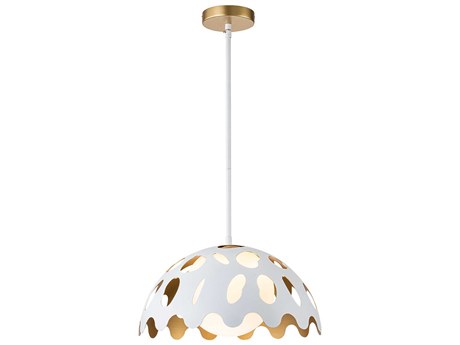 Lucas McKearn Pebbles 1-Light White Dome Pendant