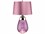 Lucas McKearn Lena Plum Purple Glass Table Lamp with Off White Shade  LCKTLG3027SOWSS