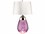 Lucas McKearn Lena Plum Purple Glass Table Lamp with Shade  LCKTLG3027S