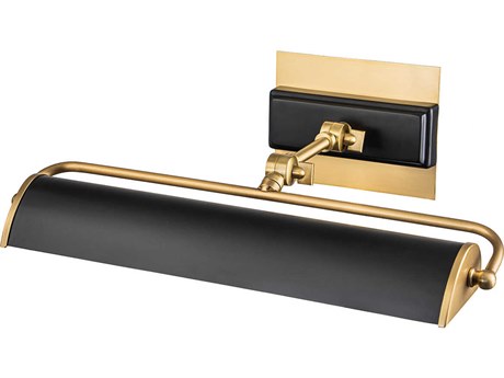 Lucas McKearn Winchfield 2-Light Aged Brass Matte Black Picture Light