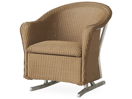 Lloyd Flanders Reflections Wicker Spring Rocker Lounge Chair with Padded Seat