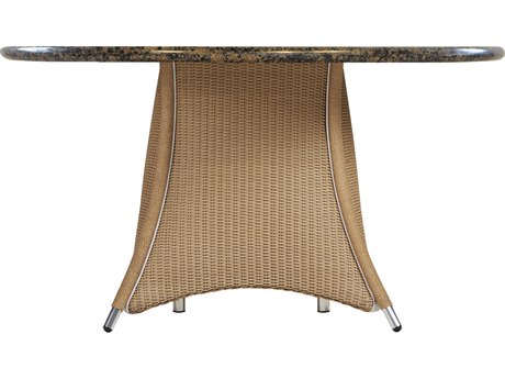 Lloyd Flanders Generations Wicker 48'' Round Dining Table with Stone Top