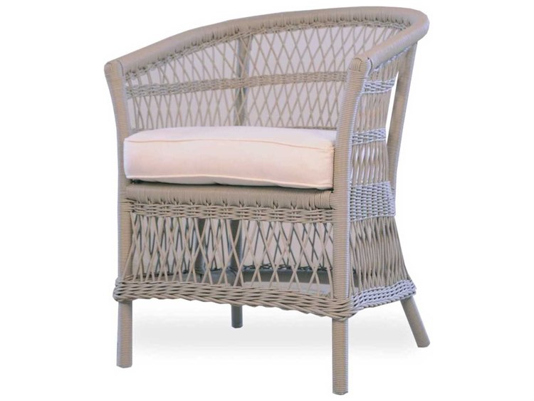 Lloyd Flanders Fairhope Barrel Dining Arm Chair Seat Replacement Cushions