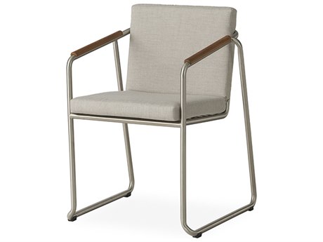 Lloyd Flanders Elevation Stainless Steel Dining Arm Chair