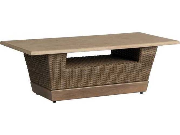Lloyd Flanders Charisma Aluminum Wicker Rectangular Coffee Table